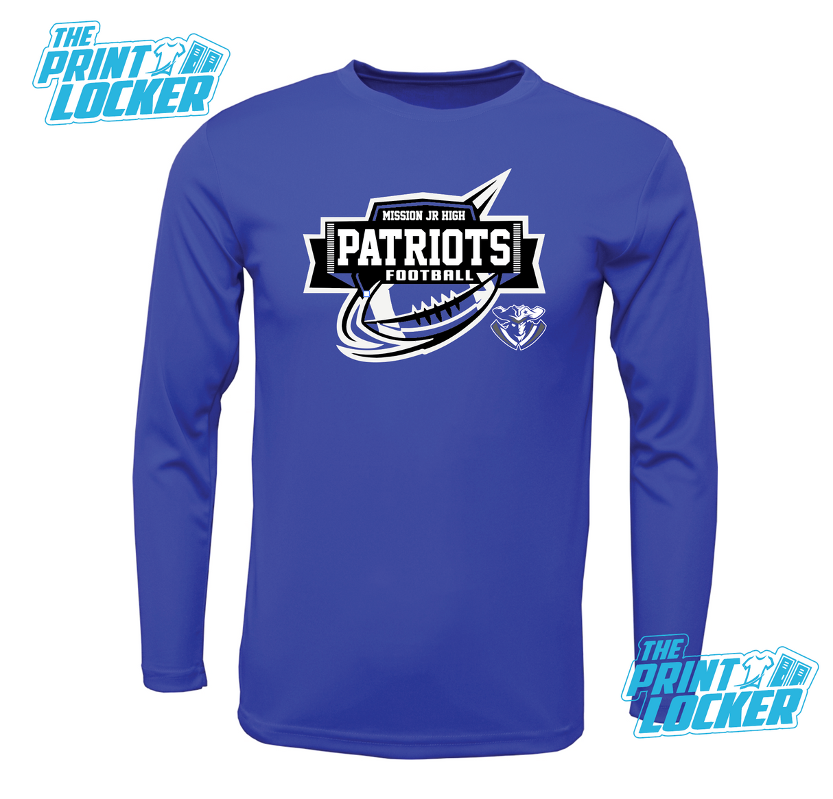 2024 Mission Jr High Patriots Football Drifit Long Sleeve