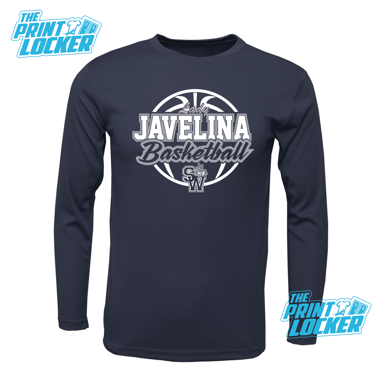 2024 PSJA SW Lady Javelina Basketball Navy Drifit Long sleeve
