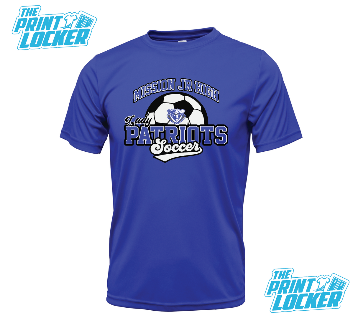 Mission Jr High Patriots Lady Soccer Drifit Short Sleeve