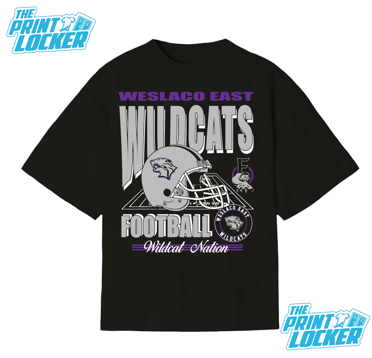Wildcats Football Graphic Classic Tee