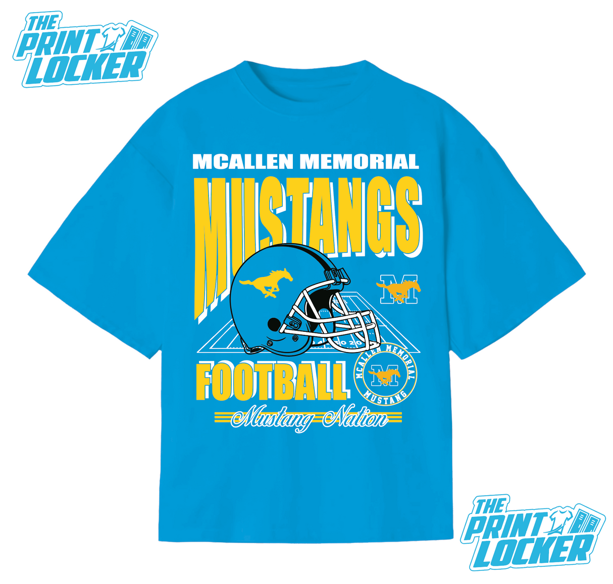 Mustangs Football Graphic Classic Tee
