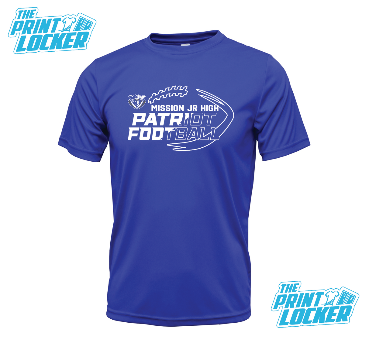 NEW Mission Jr High Patriots 2025 Football Drifit Short Sleeve