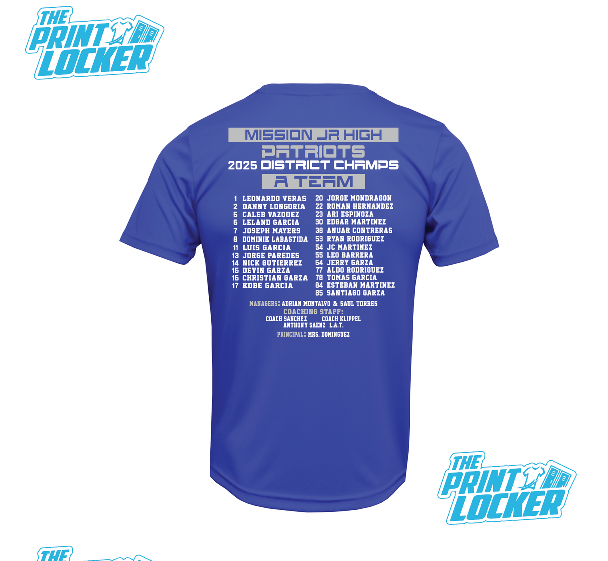 Mission Jr High A Team Football District Champion Drifit