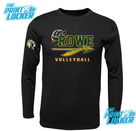 2026 Rowe Volleyball Fan Shirt Drifit Black Longsleeve