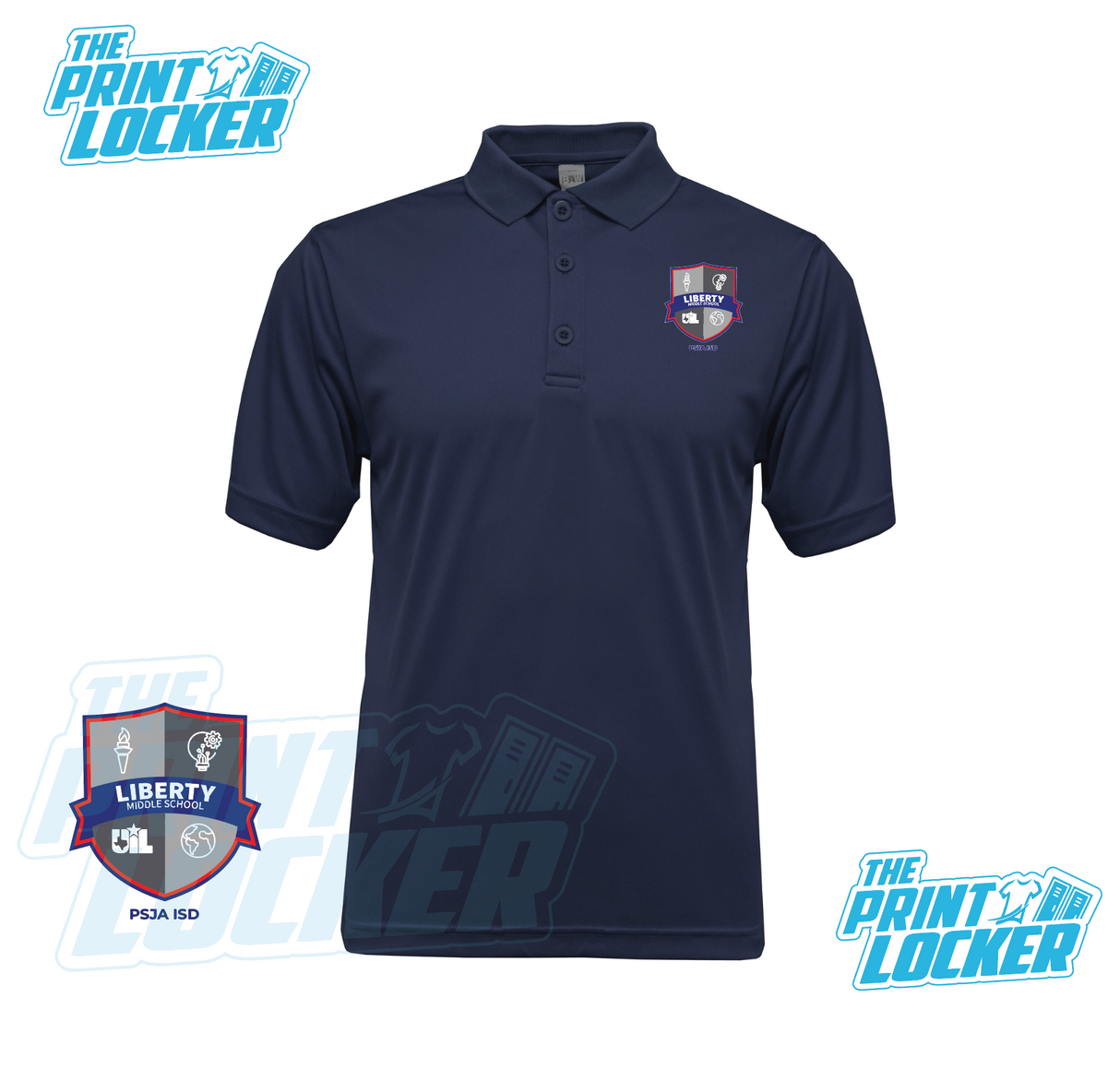 Liberty Middle School Drifit Polo