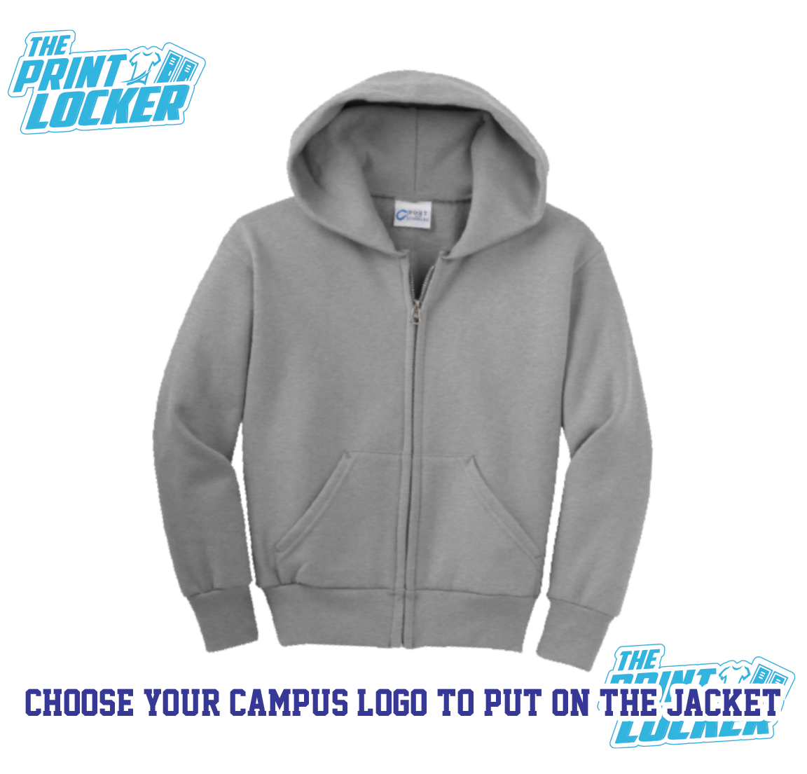 Zip-up Jacket (Add Campus Logo)