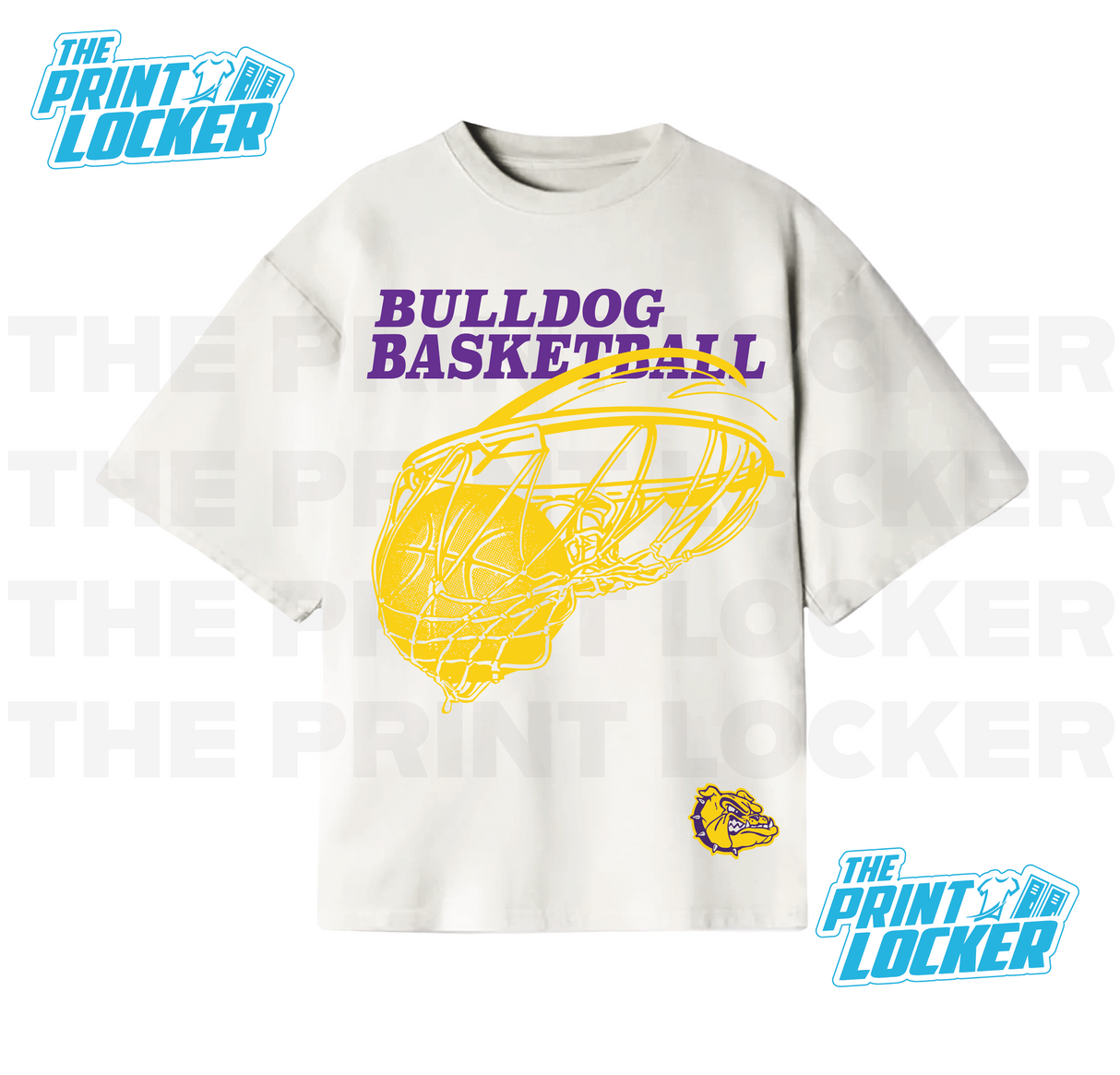 Oversized Basketball Bulldogs Graphic Tee