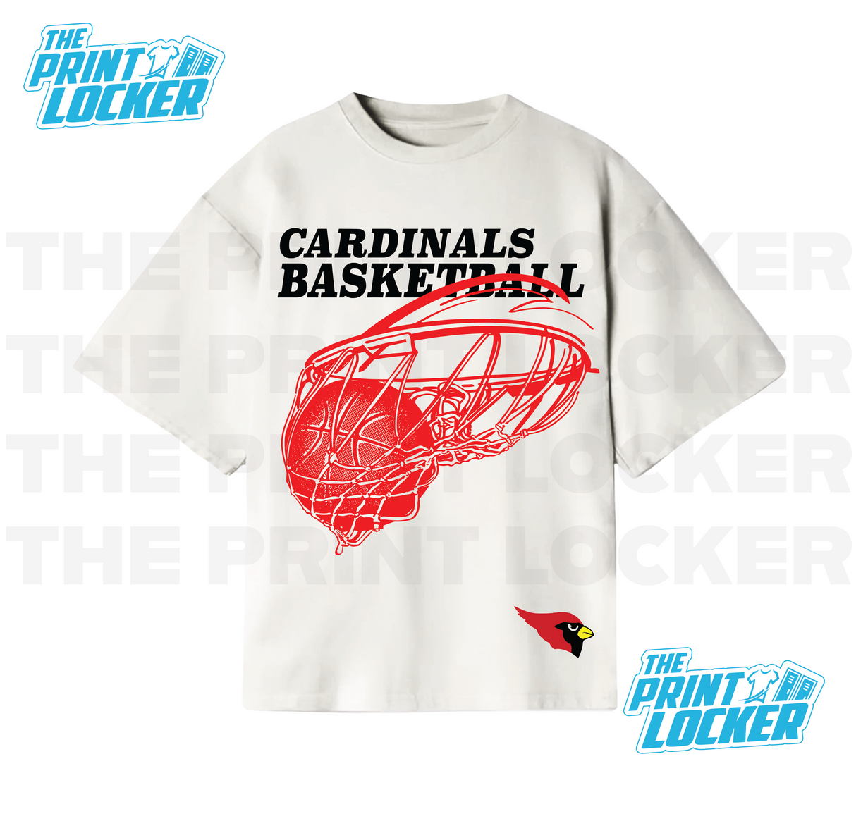 Oversized Basketball Cardinals Graphic Tee