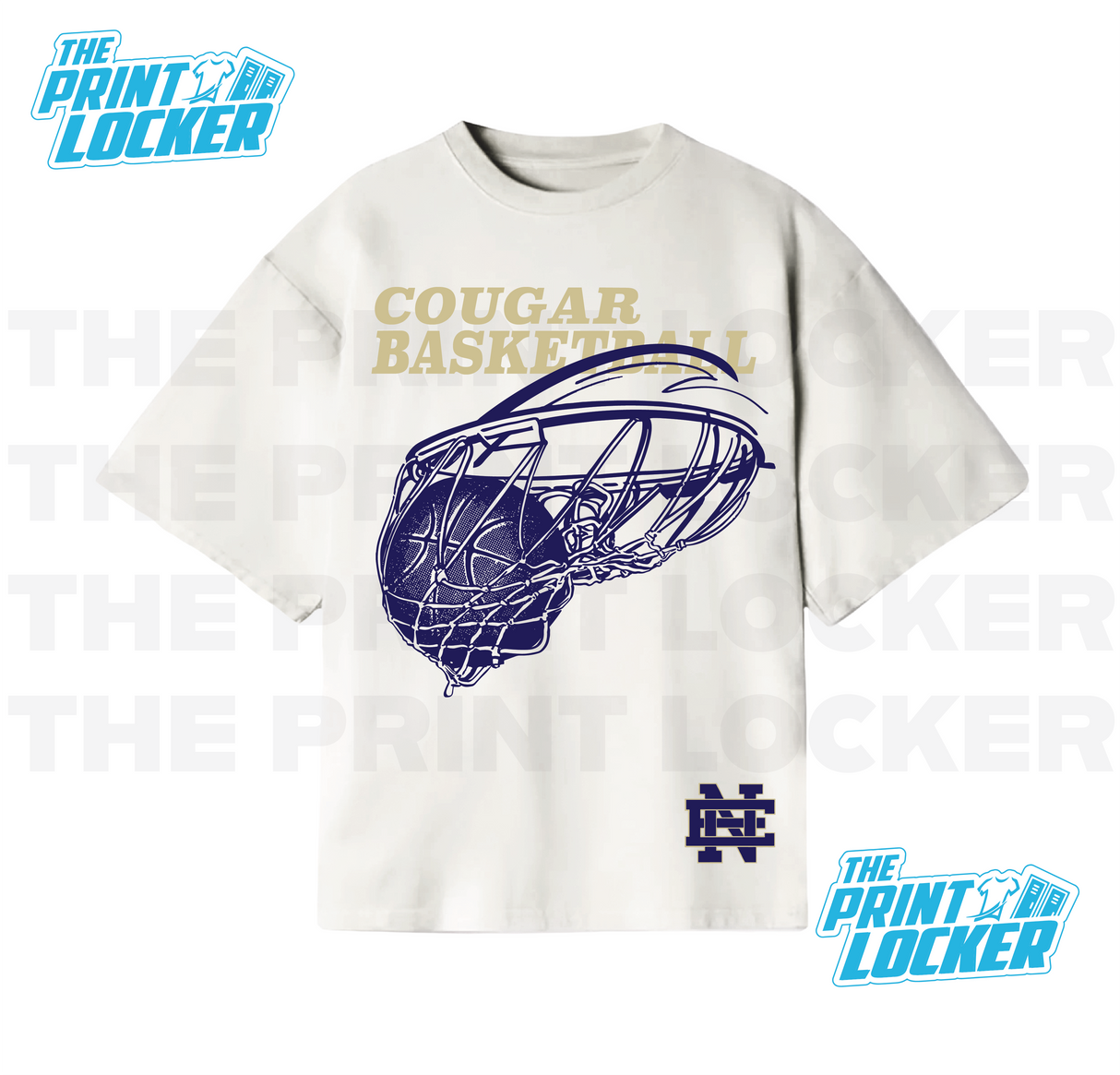 Oversized Basketball Cougars Graphic Tee