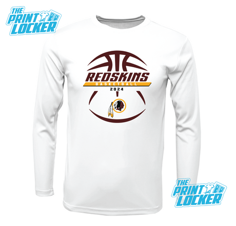 Redskins Basketball Design Drifit Long Sleeve