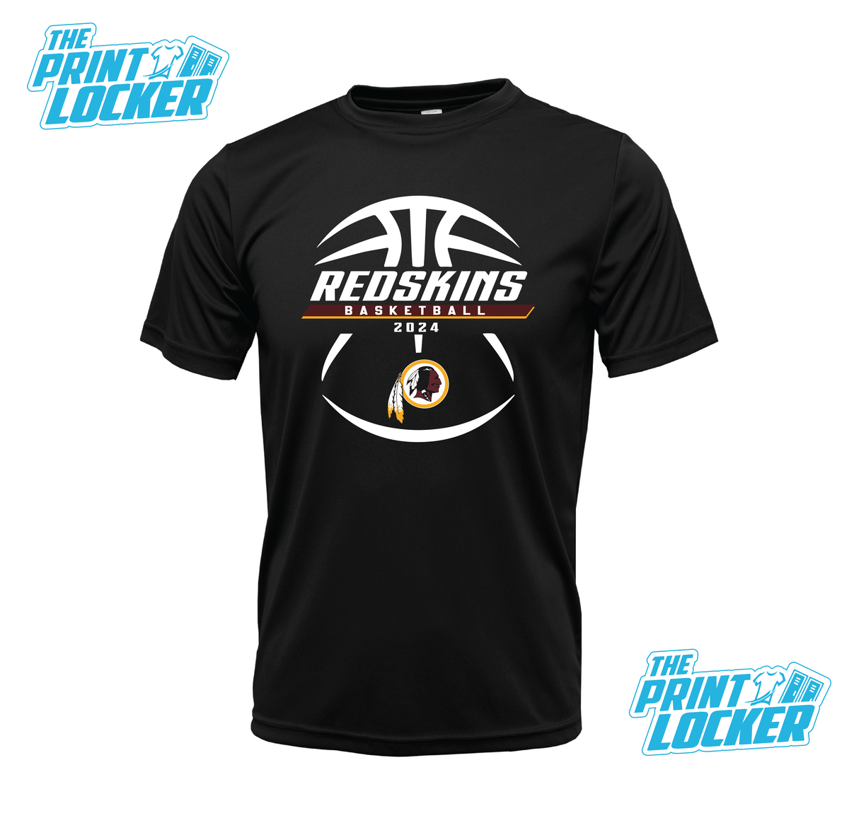 Redskins Basketball Design Drifit Short Sleeve