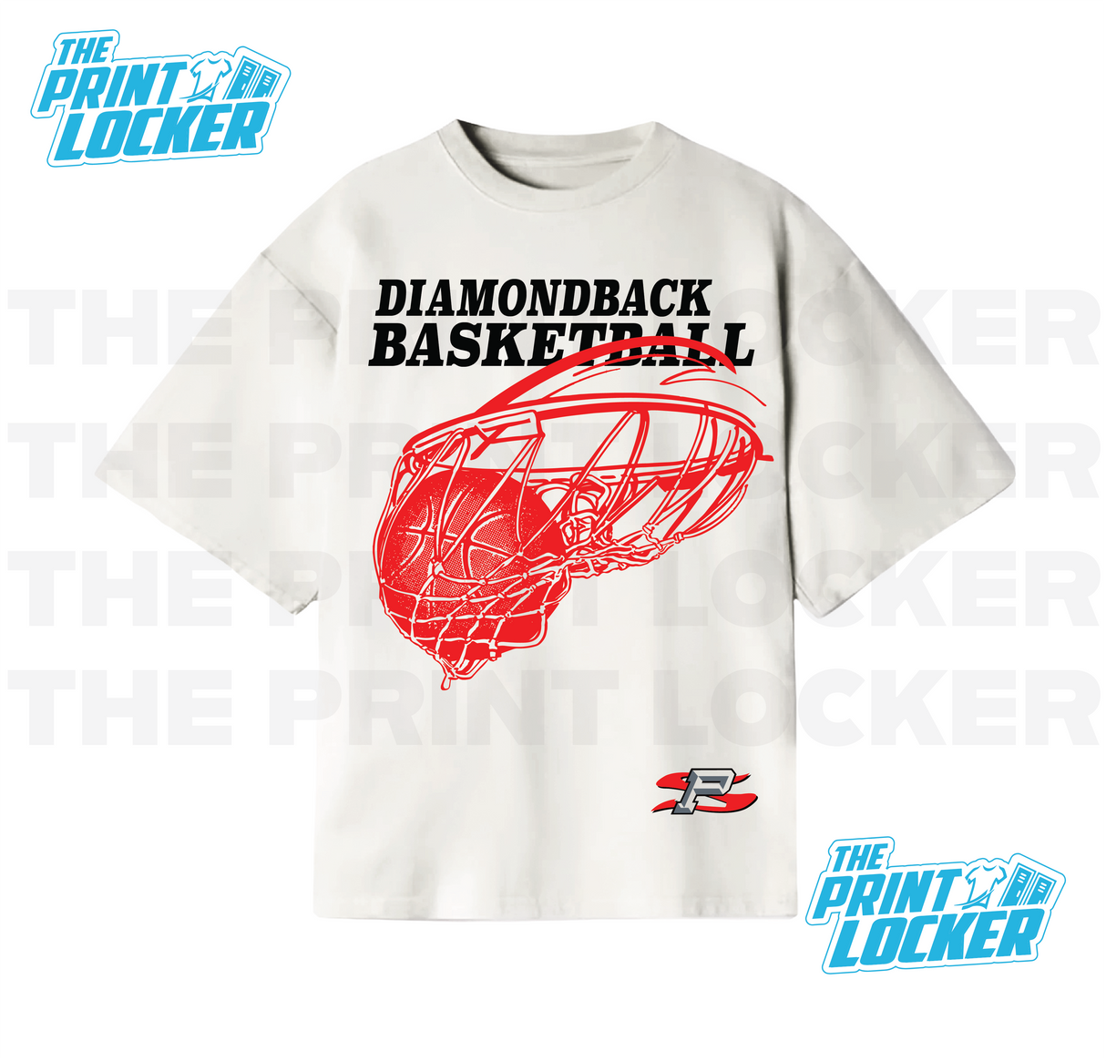 Oversized Basketball Diamondback Graphic Tee