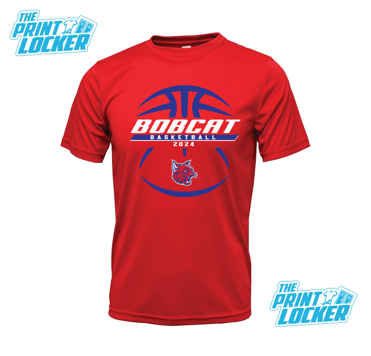 Bobcat Basketball Design Drifit Short Sleeve