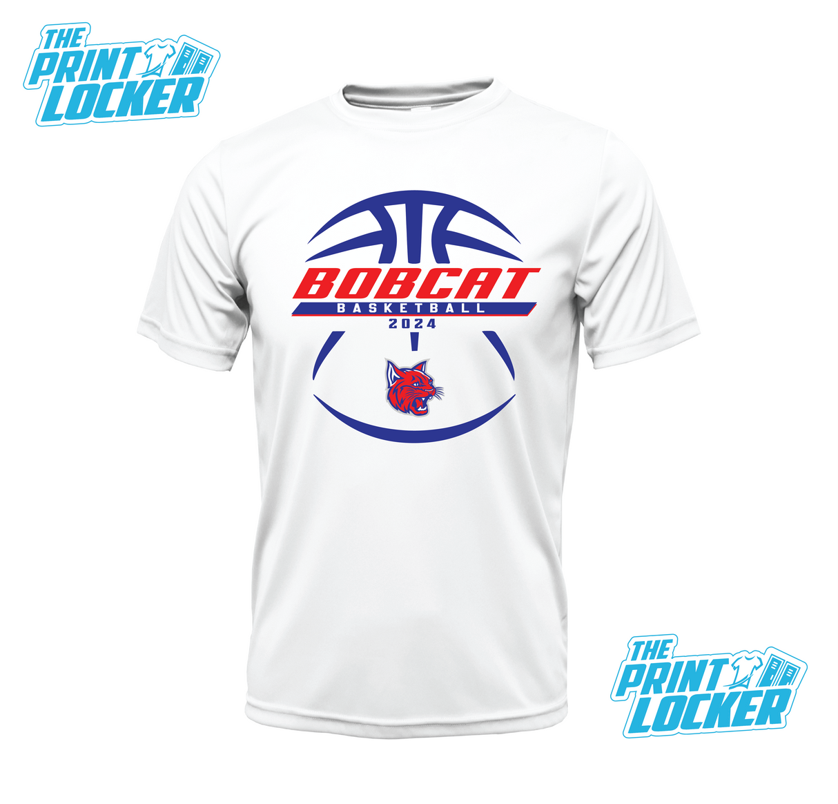 Bobcat Basketball Design Drifit Short Sleeve