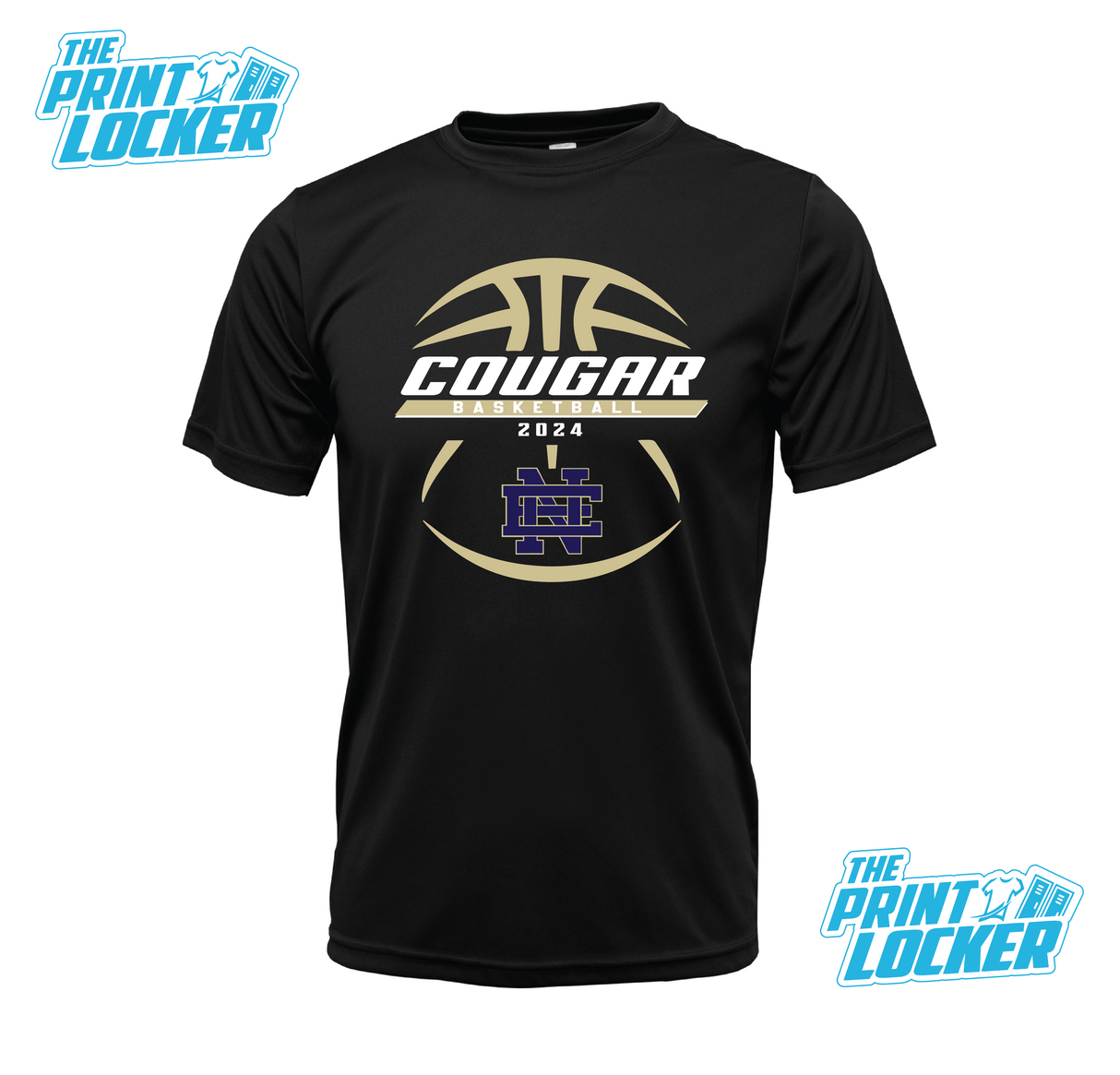 Cougars Basketball Design Drifit Short Sleeve