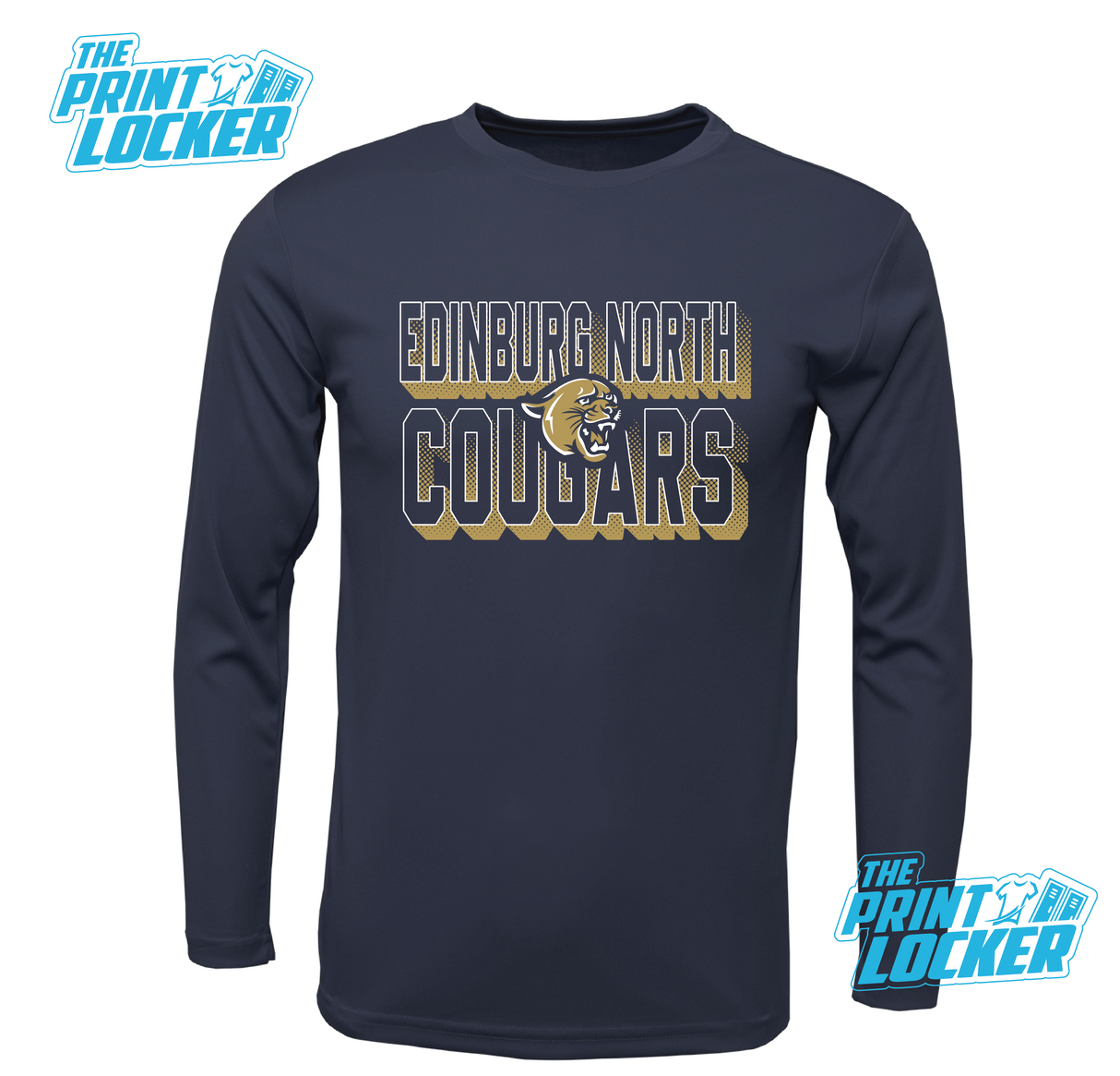 Cougars Halftone Design Drifit Long Sleeve