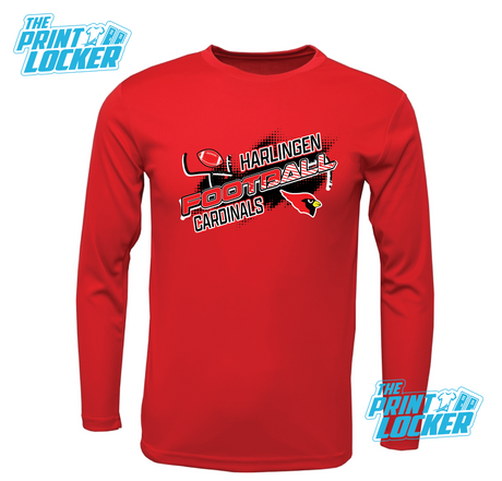 Cardinals Football Design Drifit Long Sleeve