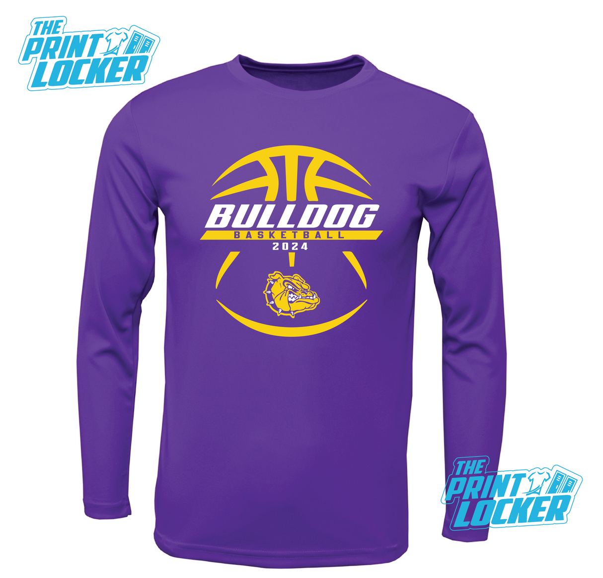 Bulldogs Basketball Design Drifit Long Sleeve