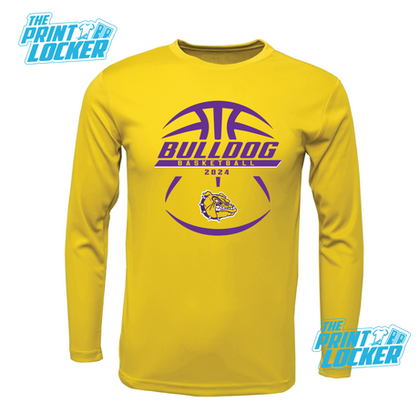 Bulldogs Basketball Design Drifit Long Sleeve