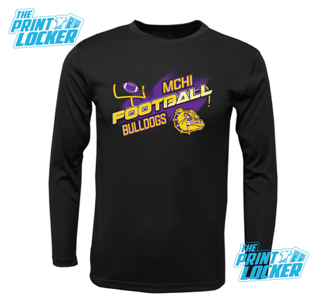 Bulldogs Football Design Drifit Long Sleeve