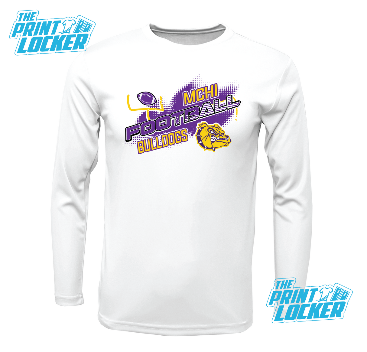 Bulldogs Football Design Drifit Long Sleeve