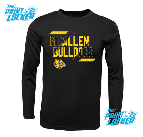 Bulldogs Slash Design Drifit Long Sleeve