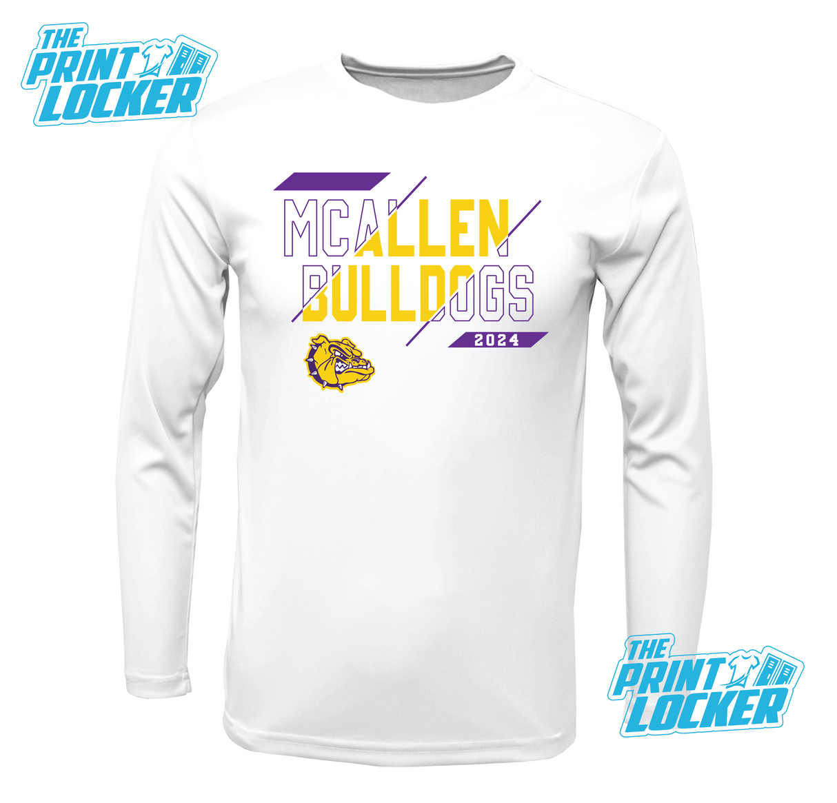 Bulldogs Slash Design Drifit Long Sleeve