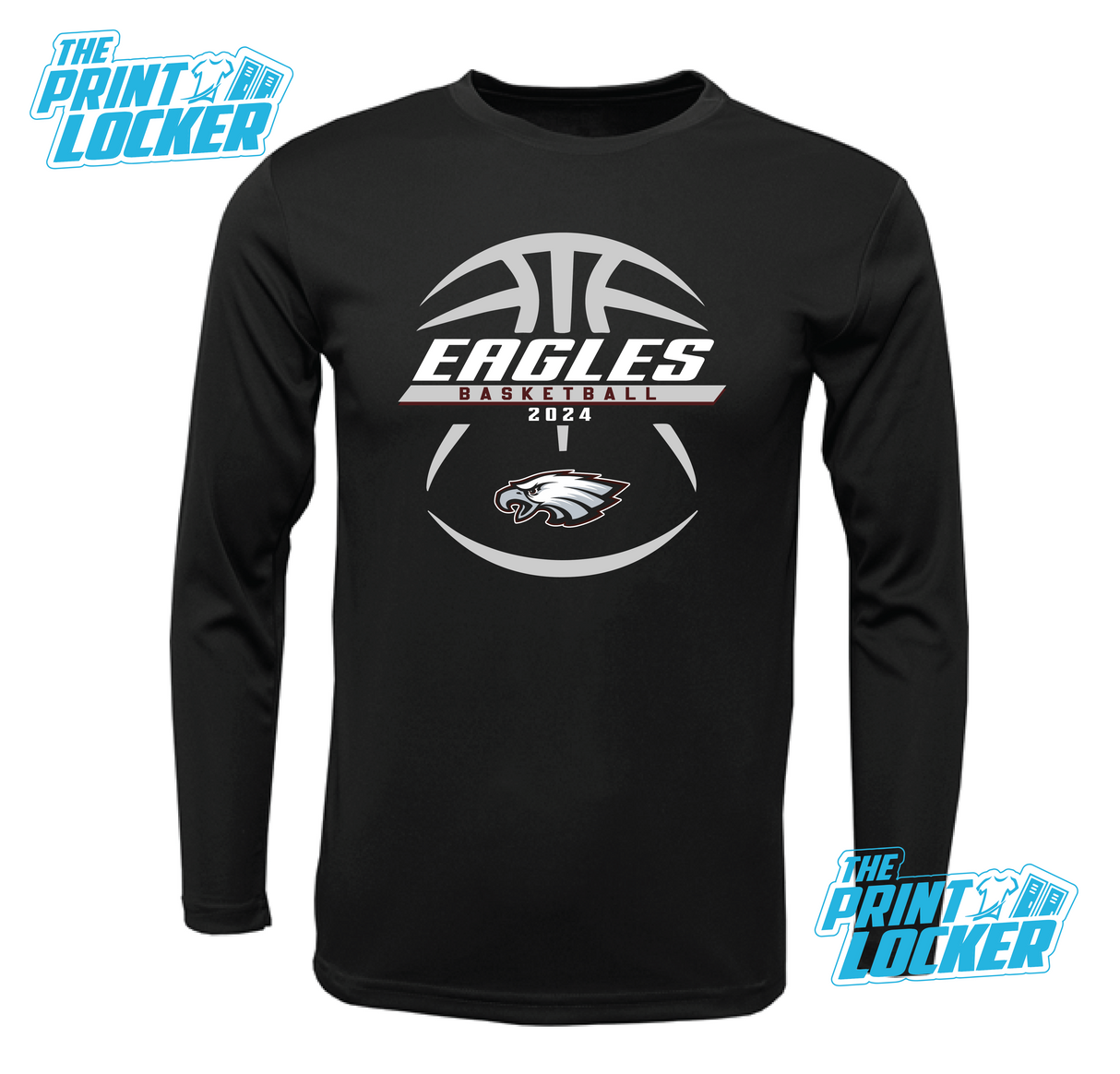 Eagles Basketball Design Drifit Long Sleeve