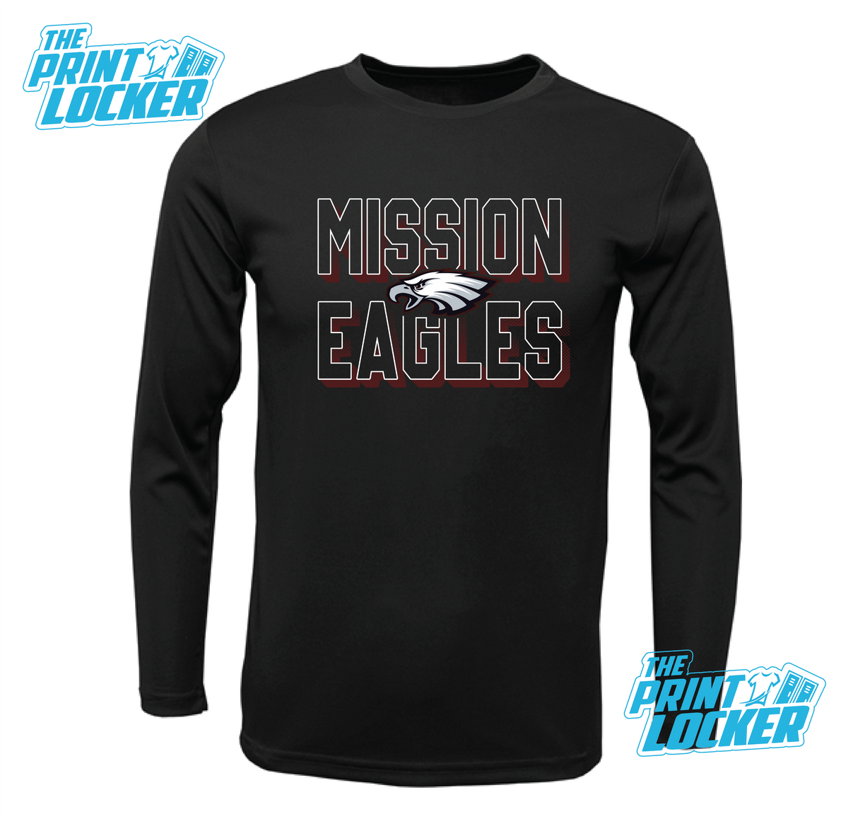 Eagles Halftone Design Drifit Long Sleeve