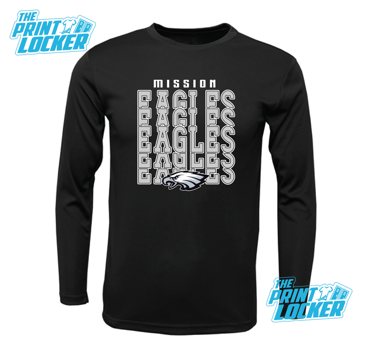 Eagles Stack Design Drifit Long Sleeve