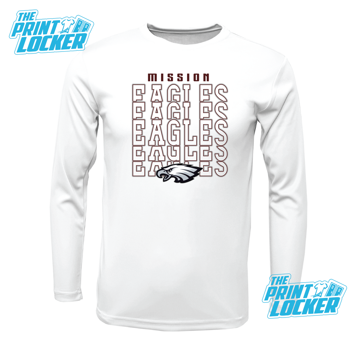 Eagles Stack Design Drifit Long Sleeve