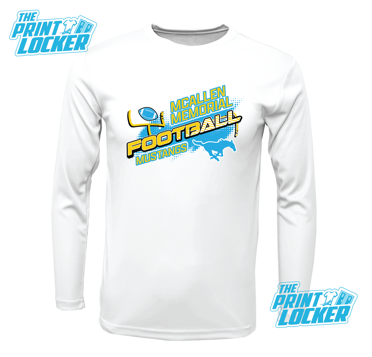 Mustangs Football Design Drifit Long Sleeve