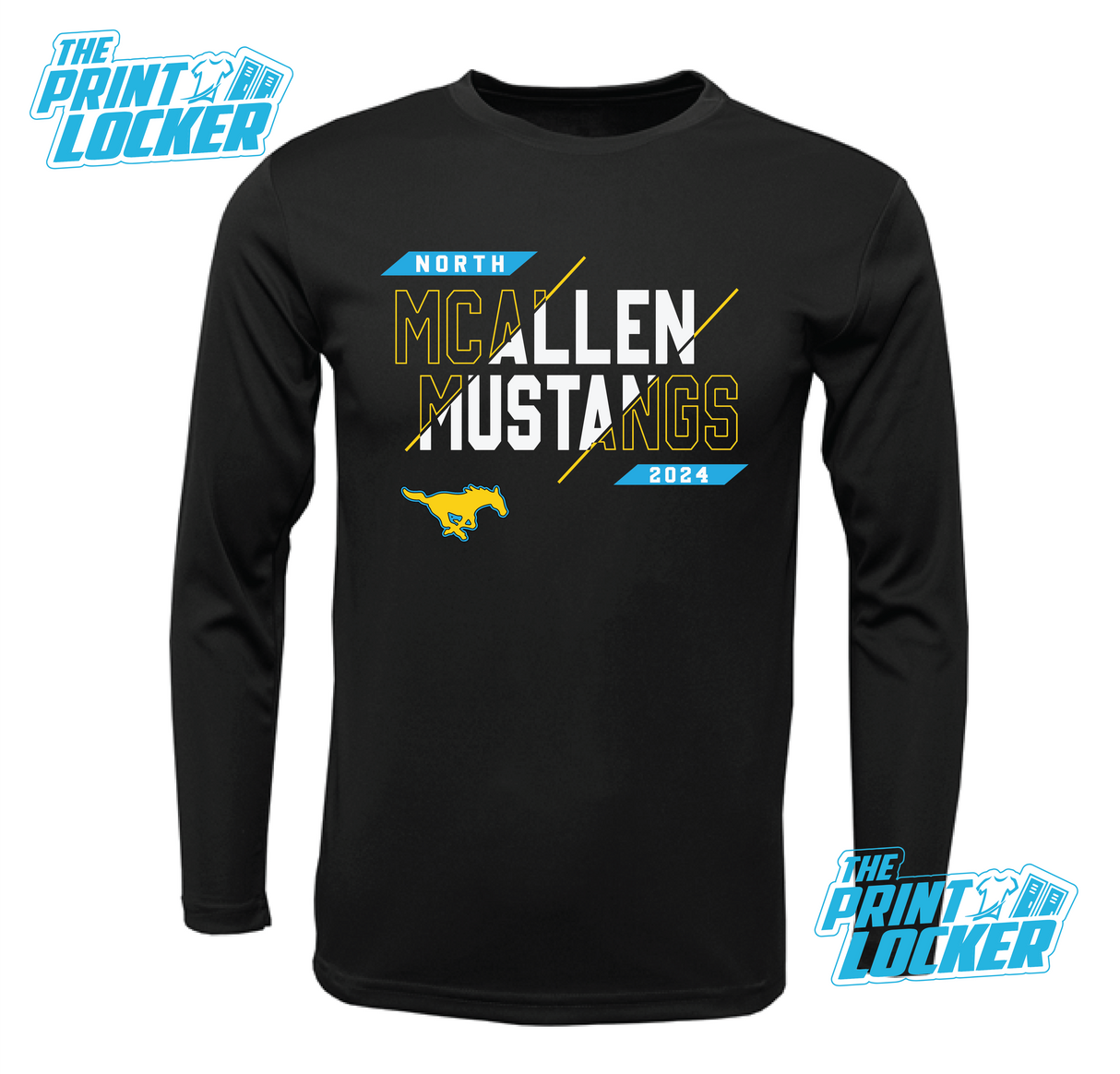 Mustangs Slash Design Drifit Long Sleeve