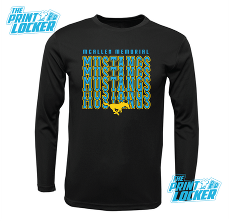 Mustangs Stack Design Drifit Long Sleeve