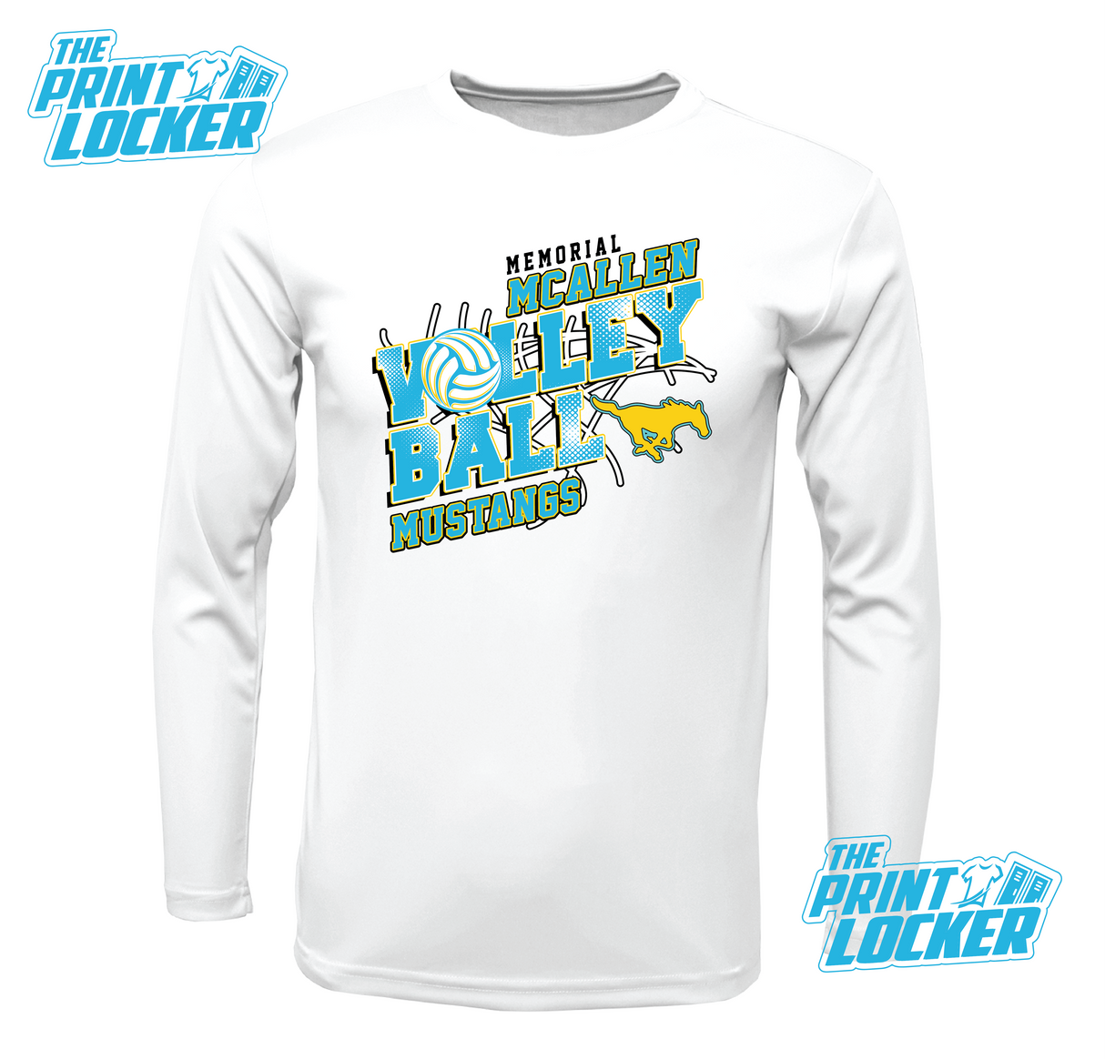 Mustangs Volleyball Design Drifit Long Sleeve