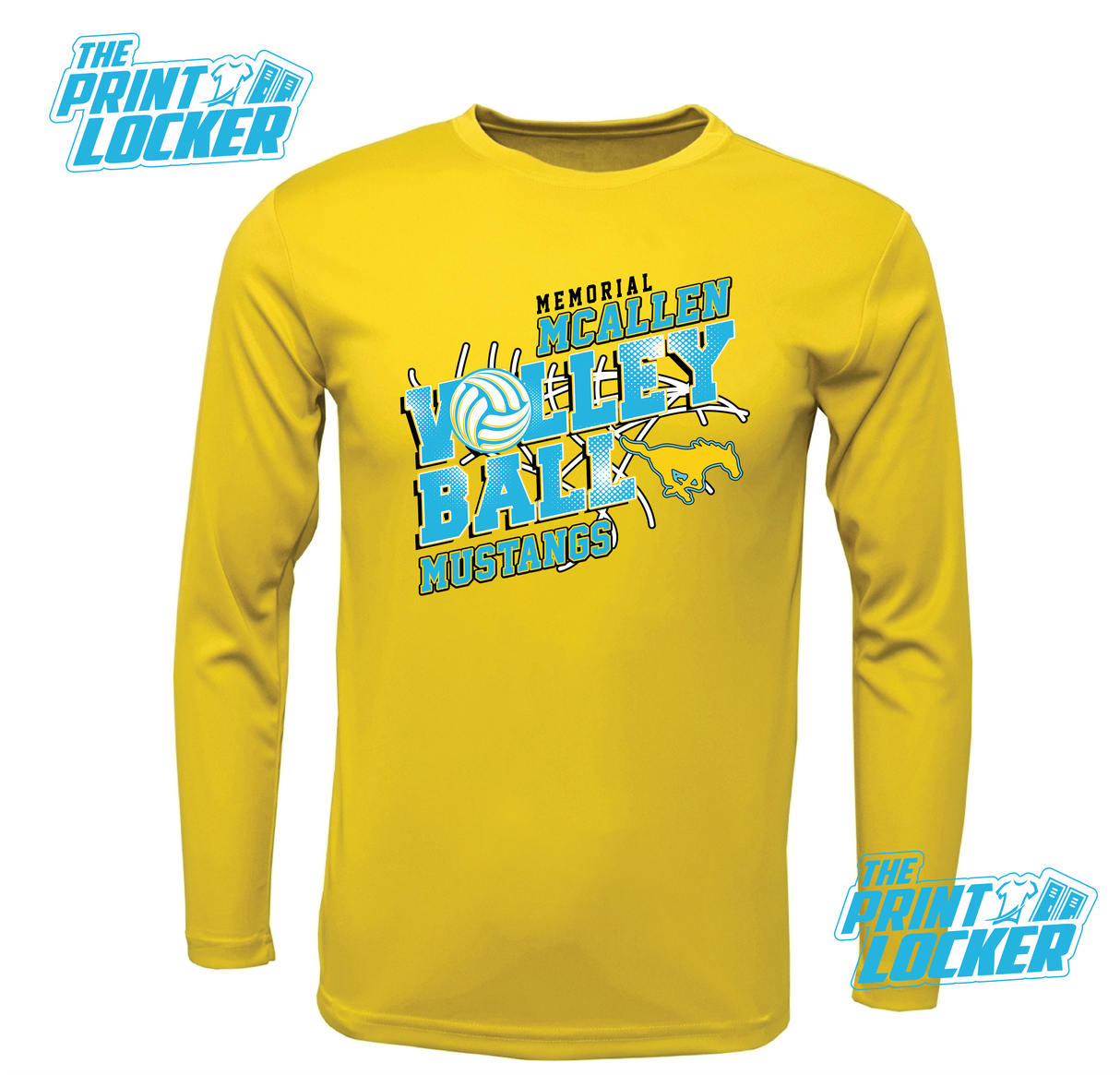 Mustangs Volleyball Design Drifit Long Sleeve