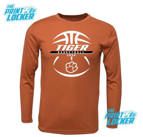 Tigers Basketball Design Drifit Long Sleeve