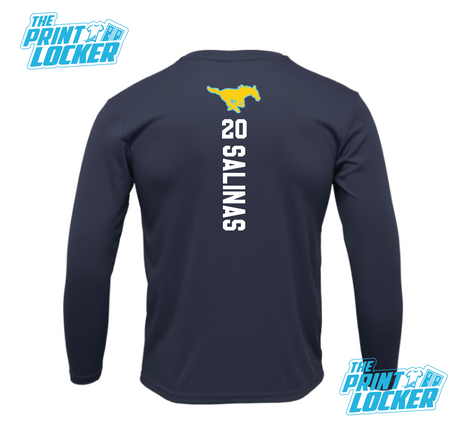 Mustang Football Helmet Drifit Long Sleeve