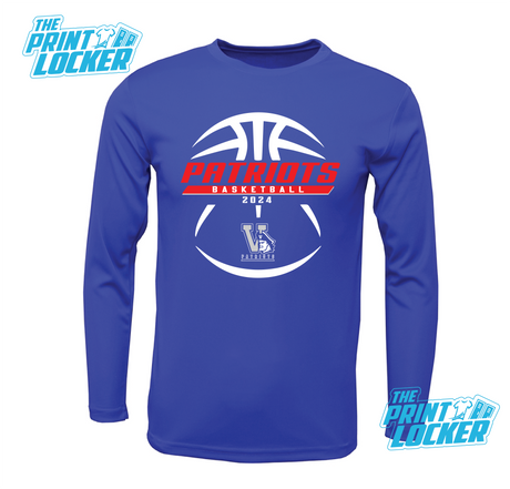 Patriots Basketball Design Drifit Long Sleeve