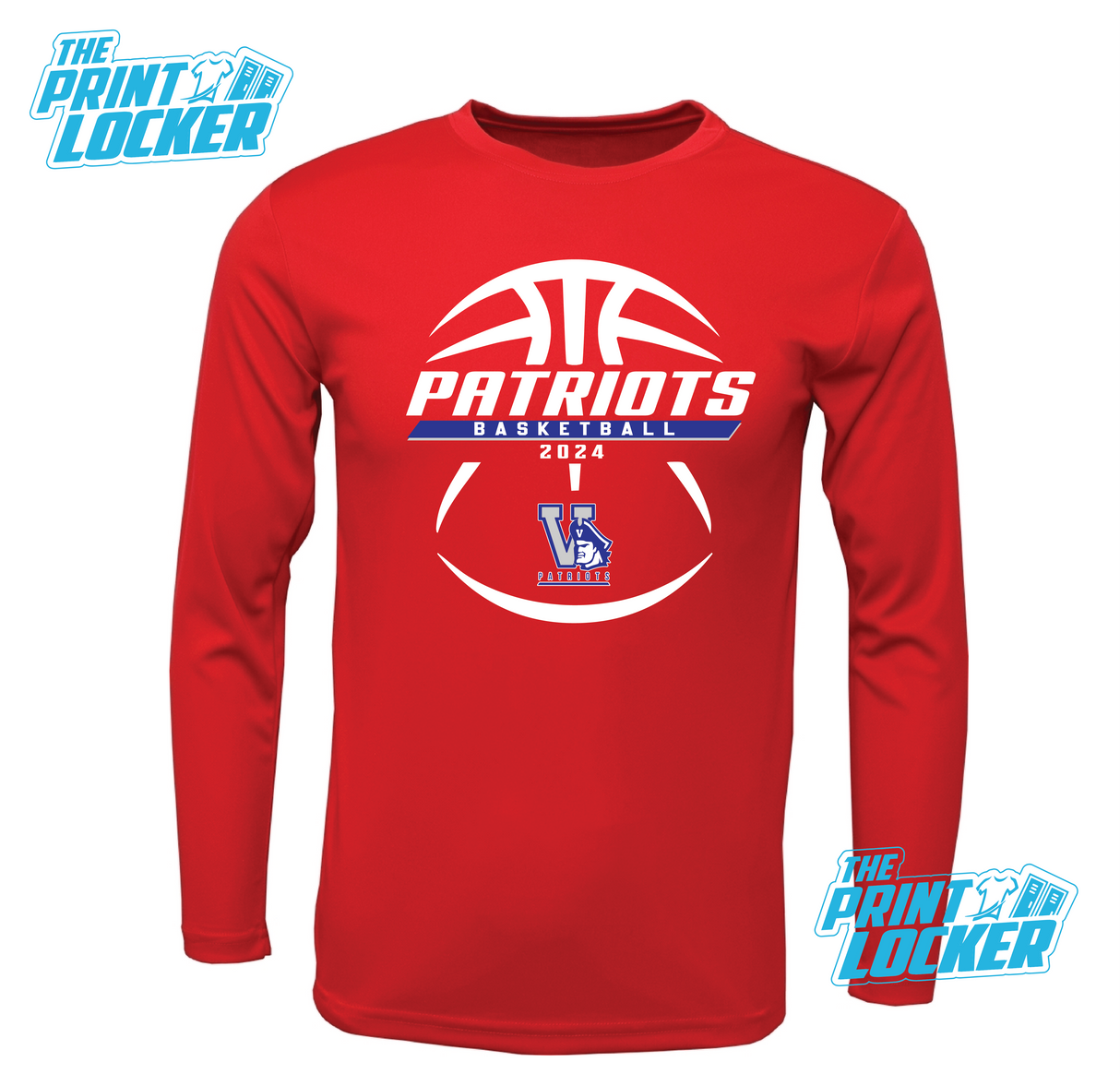 Patriots Basketball Design Drifit Long Sleeve