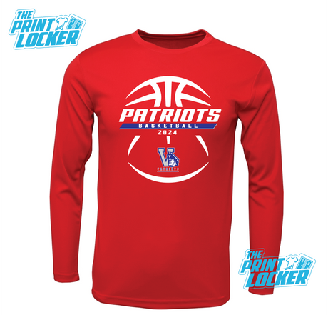 Patriots Basketball Design Drifit Long Sleeve