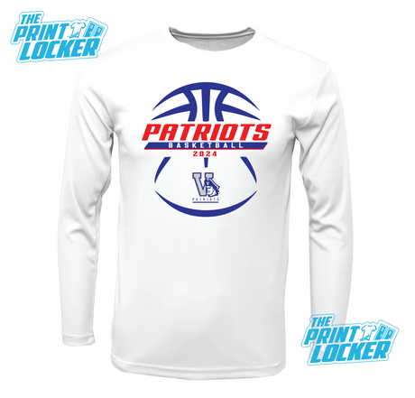 Patriots Basketball Design Drifit Long Sleeve