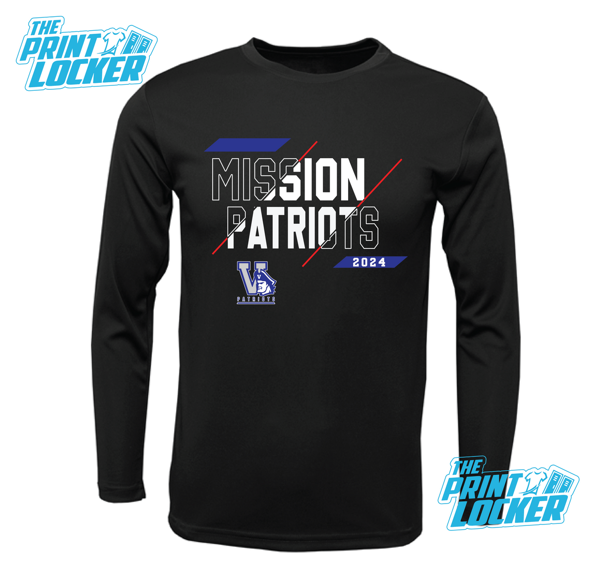 Patriots Slash Design Drifit Long Sleeve