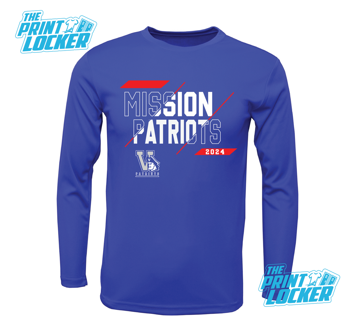 Patriots Slash Design Drifit Long Sleeve