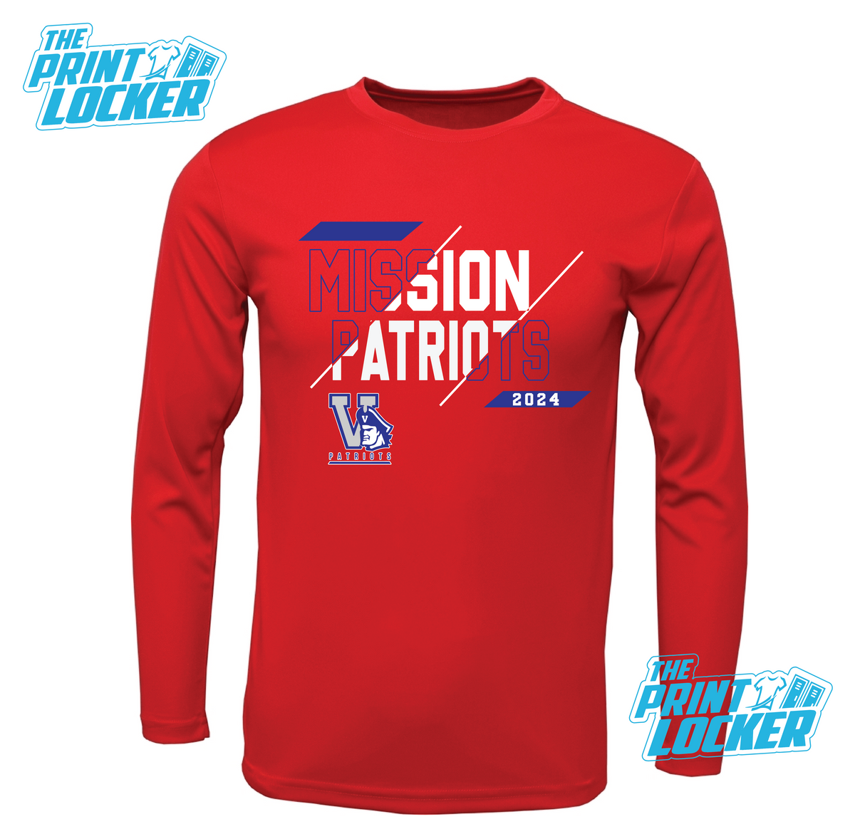 Patriots Slash Design Drifit Long Sleeve