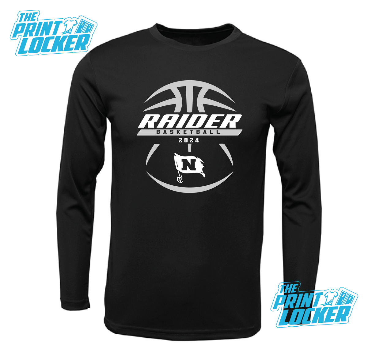 Raiders Basketball Design Drifit Long Sleeve