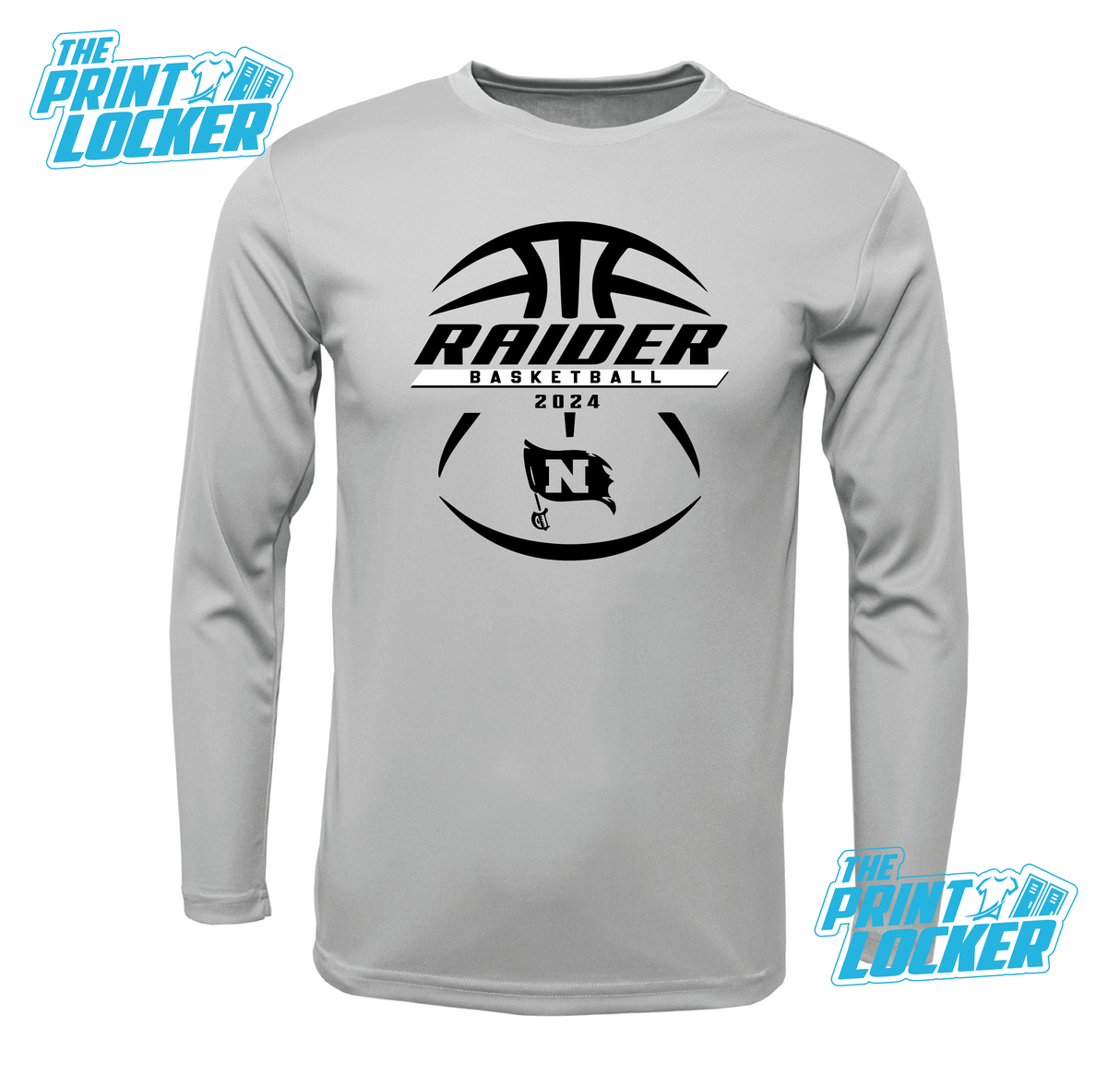 Raiders Basketball Design Drifit Long Sleeve