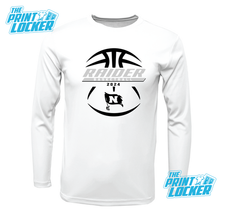 Raiders Basketball Design Drifit Long Sleeve