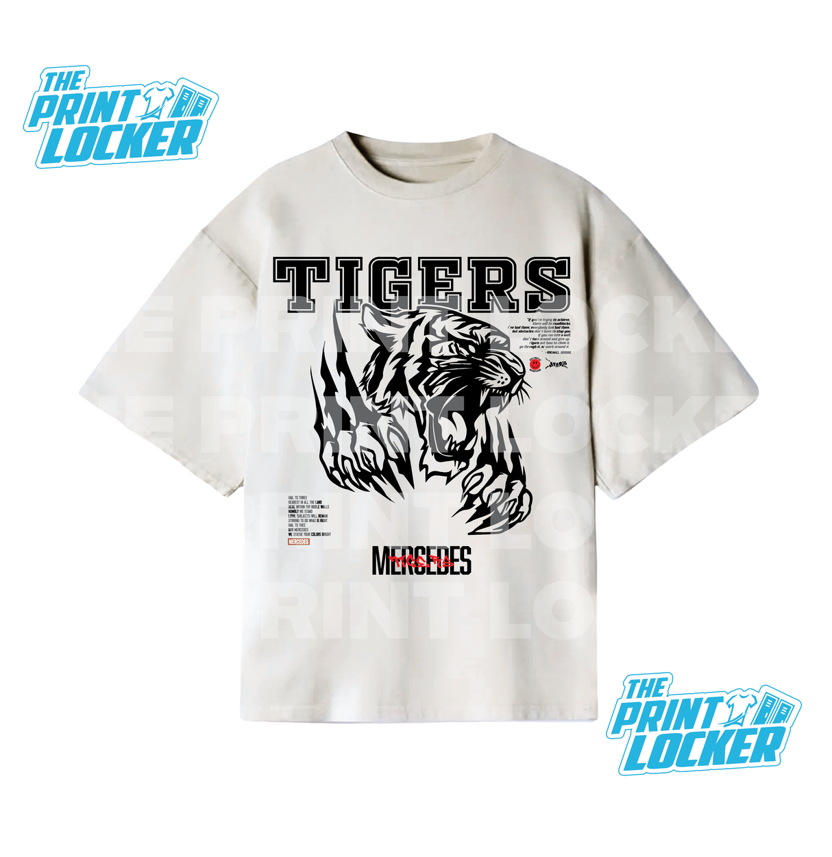 Oversized Tigers Graphic Tee