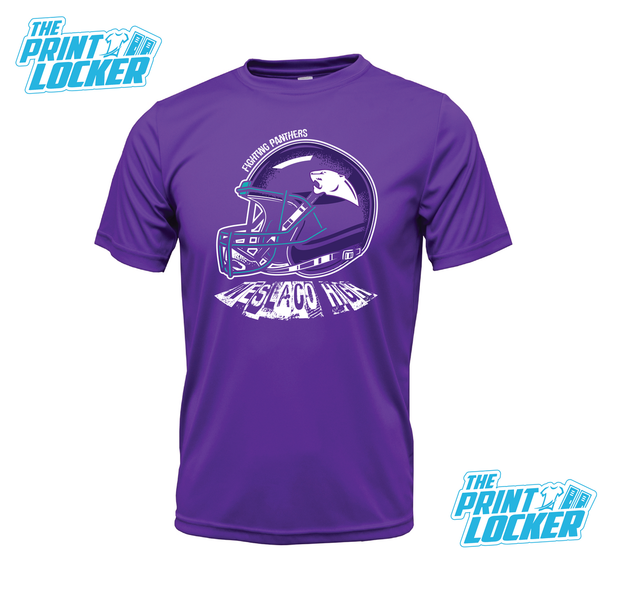 Panther Football Helmet Drifit Short Sleeve